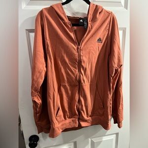 Adidas Peachy orange full zip hoodie  XL